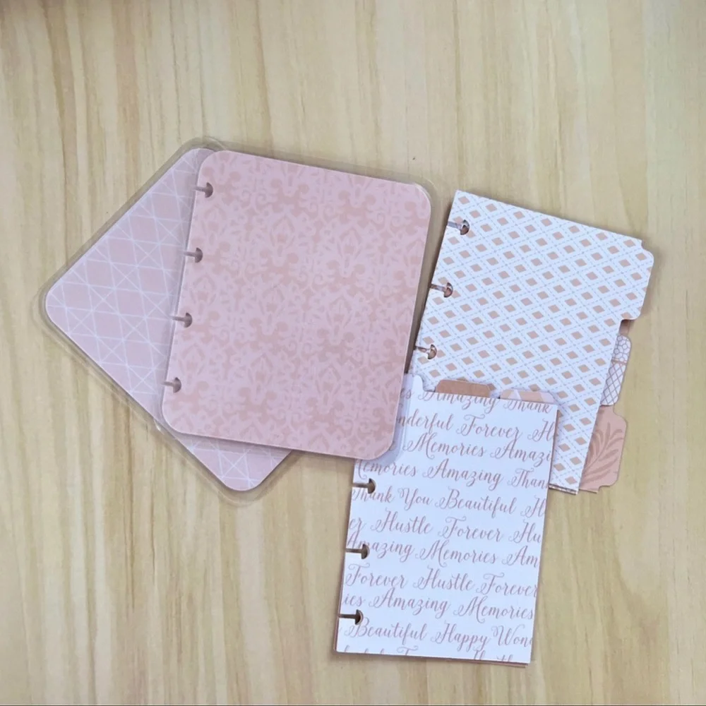 Happy planner micro notes weekly layout rose gold leaves